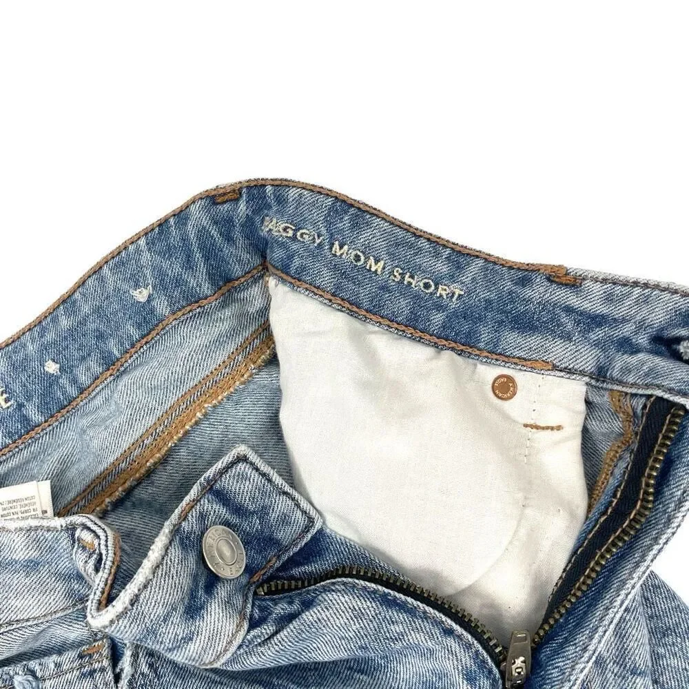 American‎ Eagle high rise cut off ripped baggy mom shorts Size 2